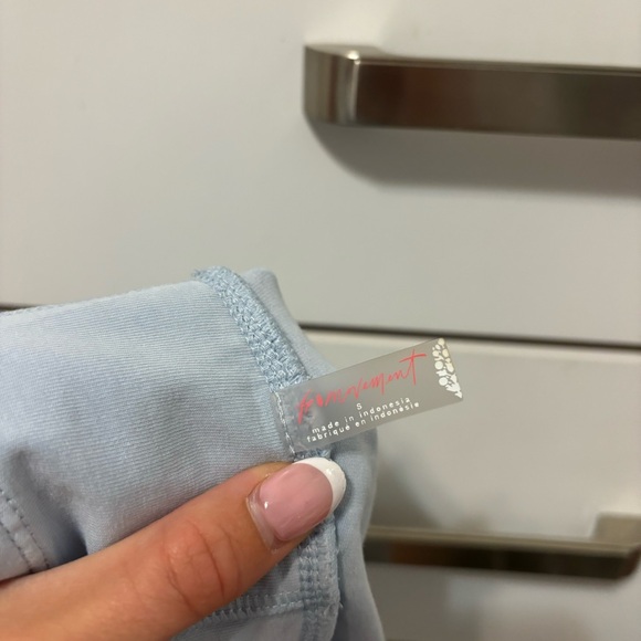 Free People Hot Shot Light Blue Biker Shorts - Picture 4 of 7